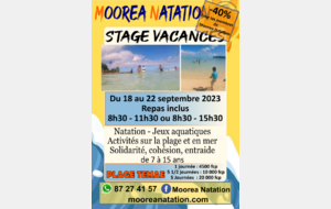 Stage Vacances - septembre