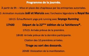 La Tahitienne 22ème édition - PIRAE - Dès 12 ans