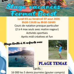 STAGES VACANCES : LE FORMAT "BOOST" REVIENT EN AOÛT ! 🐟🌊
